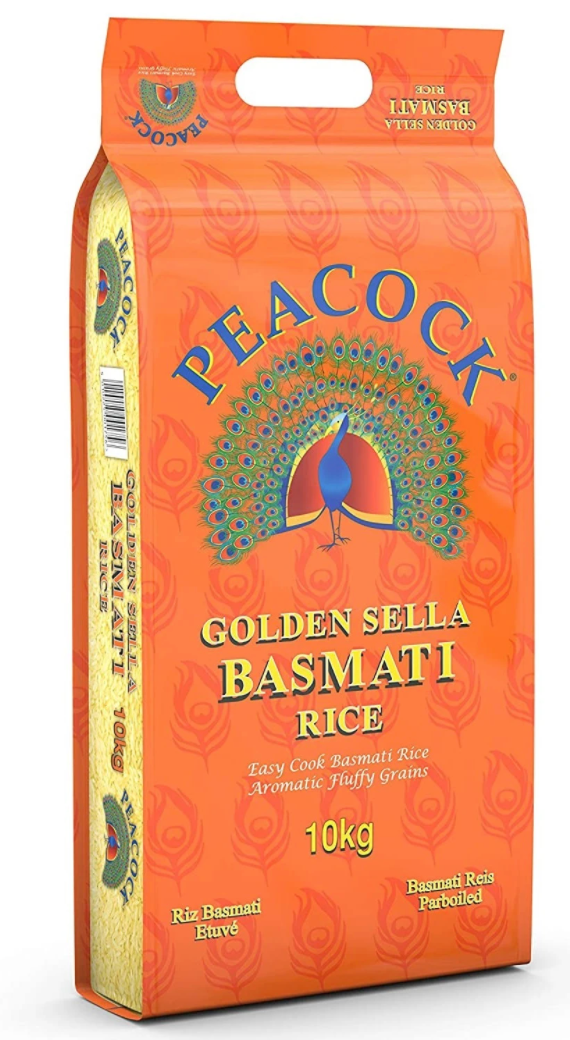 Peacock Golden Sella Basmatic Rice 10kg