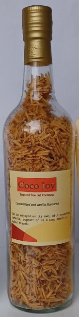 Coco Joy Toasted Fine cut Coconuts Caramelised and Vanilla Flavour 100g